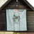 Turquoise Hawaiian Palaka Quilt Kukui Nut Money Lei - Polynesian Pride