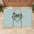 Turquoise Hawaiian Palaka Rubber Doormat Kukui Nut Money Lei - Polynesian Pride