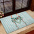 Turquoise Hawaiian Palaka Rubber Doormat Kukui Nut Money Lei - Polynesian Pride