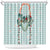 Turquoise Hawaiian Palaka Shower Curtain Kukui Nut Money Lei - Polynesian Pride