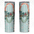 Turquoise Hawaiian Palaka Skinny Tumbler Kukui Nut Money Lei - Polynesian Pride