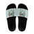 Turquoise Hawaiian Palaka Slide Sandals Kukui Nut Money Lei - Polynesian Pride