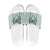 Turquoise Hawaiian Palaka Slide Sandals Kukui Nut Money Lei - Polynesian Pride