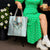 Turquoise Hawaiian Palaka Tote Bag Kukui Nut Money Lei - Polynesian Pride