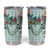 Turquoise Hawaiian Palaka Tumbler Cup Kukui Nut Money Lei - Polynesian Pride