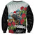 Meri Kirihimete Tuatara Sweatshirt New Zealand Fern with Puhutukawa Flowers