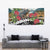 Meri Kirihimete Tuatara Tapestry New Zealand Fern with Puhutukawa Flowers LT9