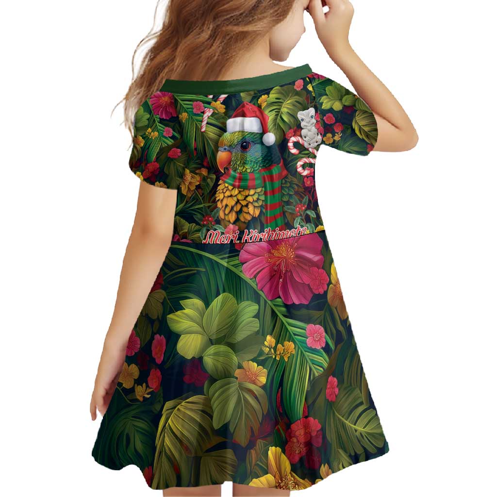 Meri Kirihimete Kakapo Santa Family Matching Long Sleeve Bodycon Dress and Hawaiian Shirt Merry Christmas with Tropical Vibe LT9 - Polynesian Pride