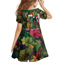 Meri Kirihimete Kakapo Santa Family Matching Long Sleeve Bodycon Dress and Hawaiian Shirt Merry Christmas with Tropical Vibe LT9 - Polynesian Pride