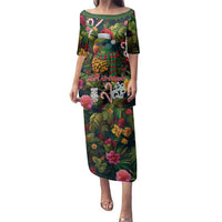 Meri Kirihimete Kakapo Santa Family Matching Puletasi and Hawaiian Shirt Merry Christmas with Tropical Vibe