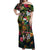 Meri Kirihimete Kakapo Santa Off Shoulder Maxi Dress Merry Christmas with Tropical Vibe