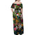 Meri Kirihimete Kakapo Santa Off Shoulder Maxi Dress Merry Christmas with Tropical Vibe