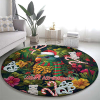 Meri Kirihimete Kakapo Santa Round Carpet Merry Christmas with Tropical Vibe LT9 - Polynesian Pride