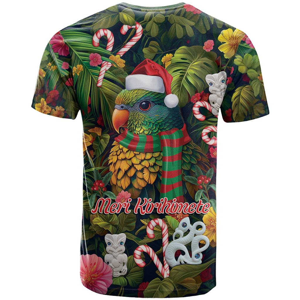 Meri Kirihimete Kakapo Santa T Shirt Merry Christmas with Tropical Vibe