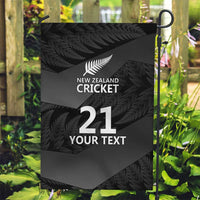New Zealand Cricket Custom Garden Flag Potae Pango Black Fern Pattern