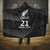 New Zealand Cricket Custom Hooded Blanket Potae Pango Black Fern Pattern