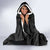 New Zealand Cricket Custom Hooded Blanket Potae Pango Black Fern Pattern