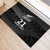 New Zealand Cricket Custom Rubber Doormat Potae Pango Black Fern Pattern