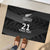 New Zealand Cricket Custom Rubber Doormat Potae Pango Black Fern Pattern
