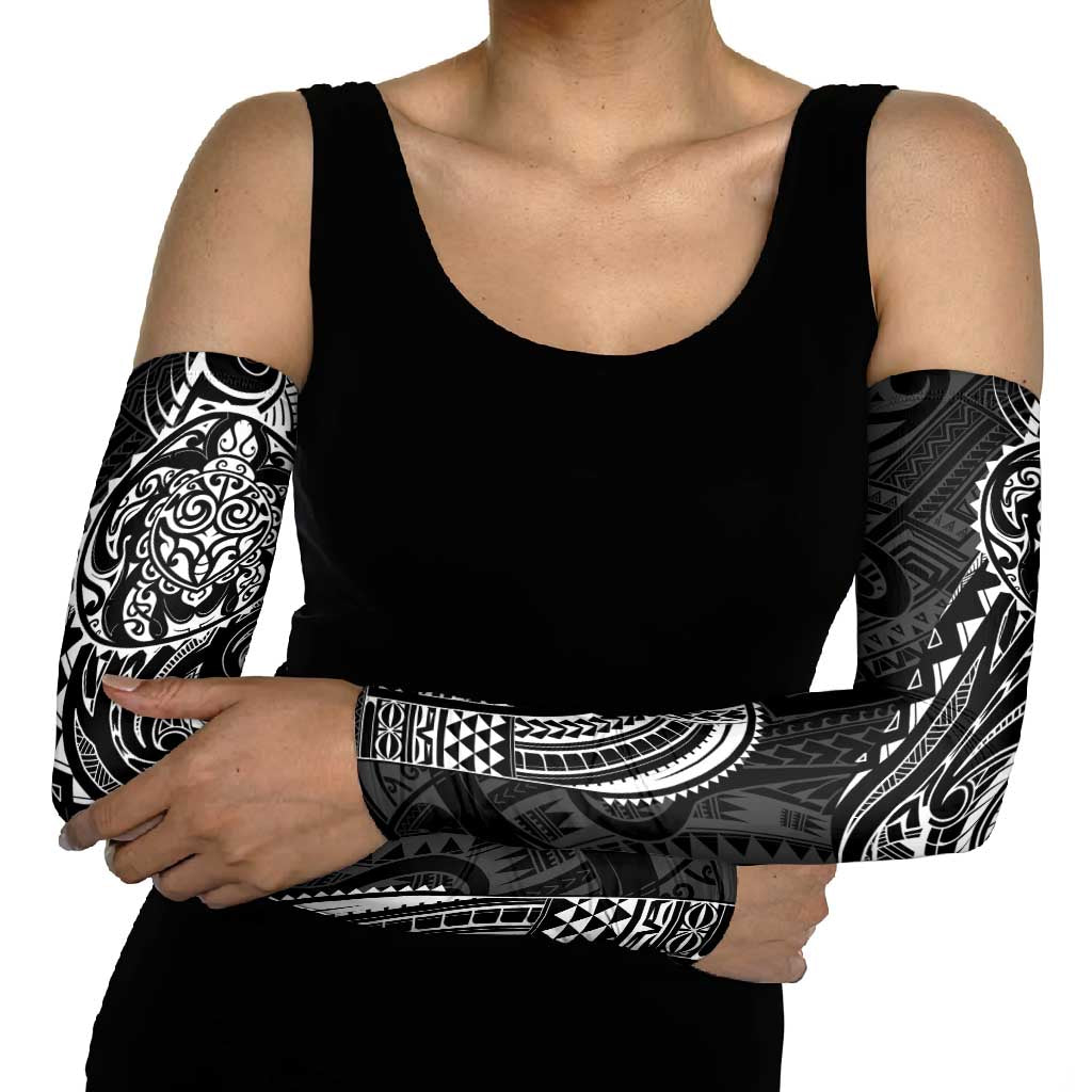 Polynesian Turtle Tribal Tattoo Arm Sleeves Black Style - Polynesian Pride