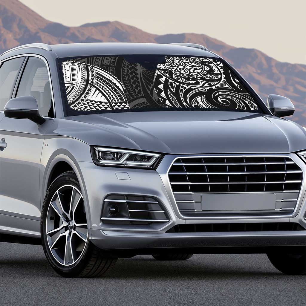 Polynesian Turtle Tribal Tattoo Auto Sun Shade Black Style - Polynesian Pride