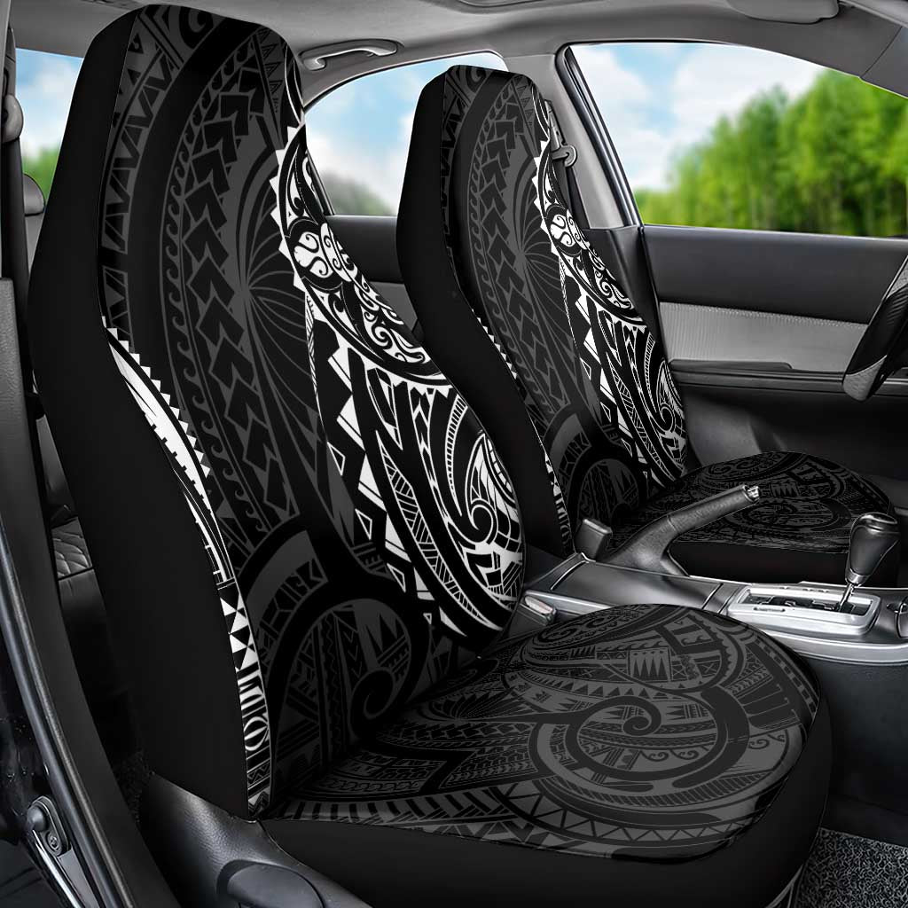 Polynesian Turtle Tribal Tattoo Car Seat Cover Black Style