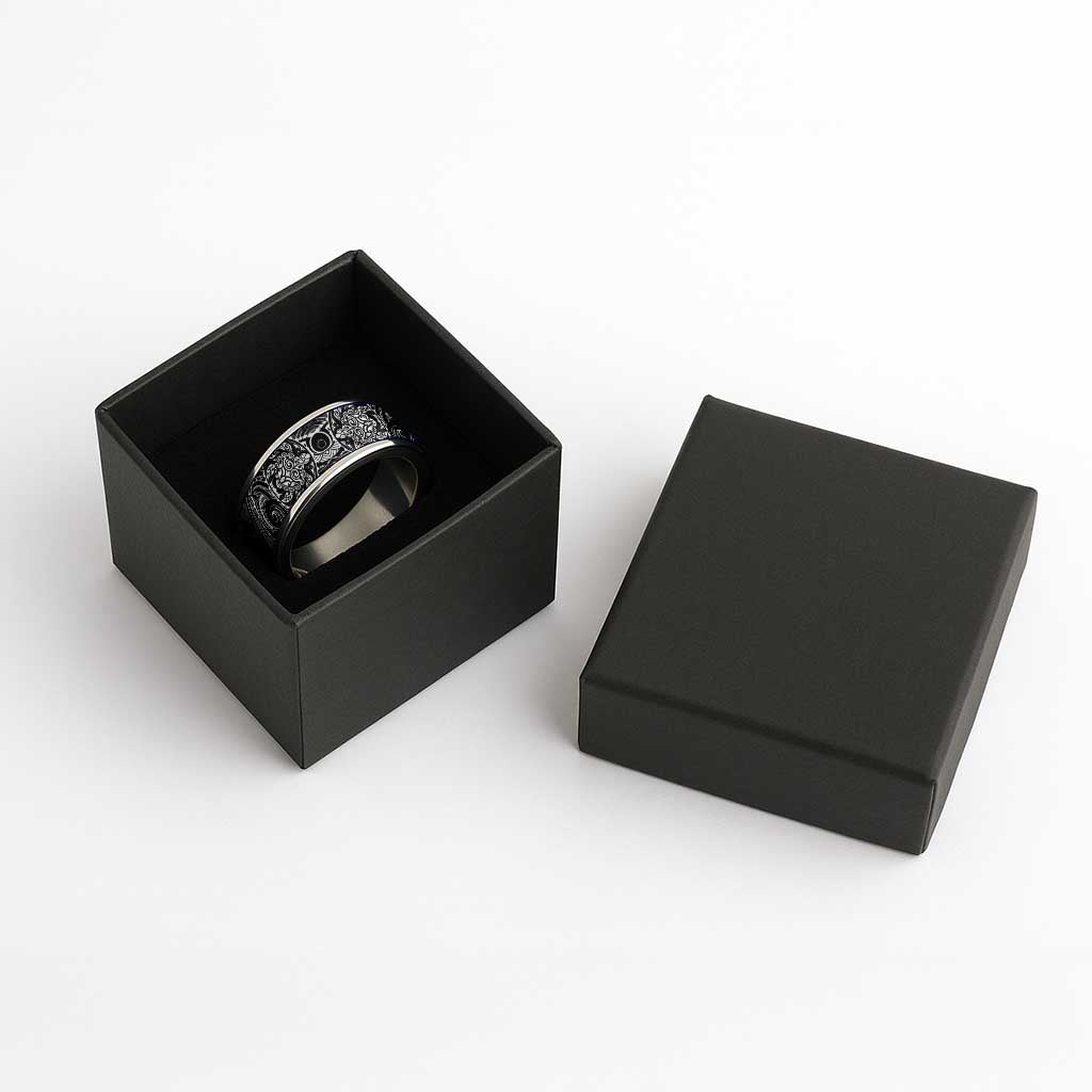 Polynesian Turtle Tribal Tattoo Classic Ring Black Style - Polynesian Pride