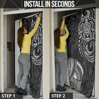 Polynesian Turtle Tribal Tattoo Door Cover Black Style - Polynesian Pride