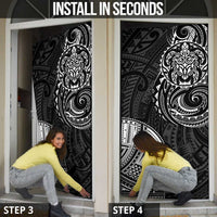 Polynesian Turtle Tribal Tattoo Door Cover Black Style - Polynesian Pride