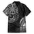 Polynesian Turtle Tribal Tattoo Family Matching Off The Shoulder Long Sleeve Dress and Hawaiian Shirt Black Style