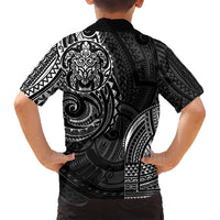 Polynesian Turtle Tribal Tattoo Family Matching Tank Maxi Dress and Hawaiian Shirt Black Style LT9 - Polynesian Pride