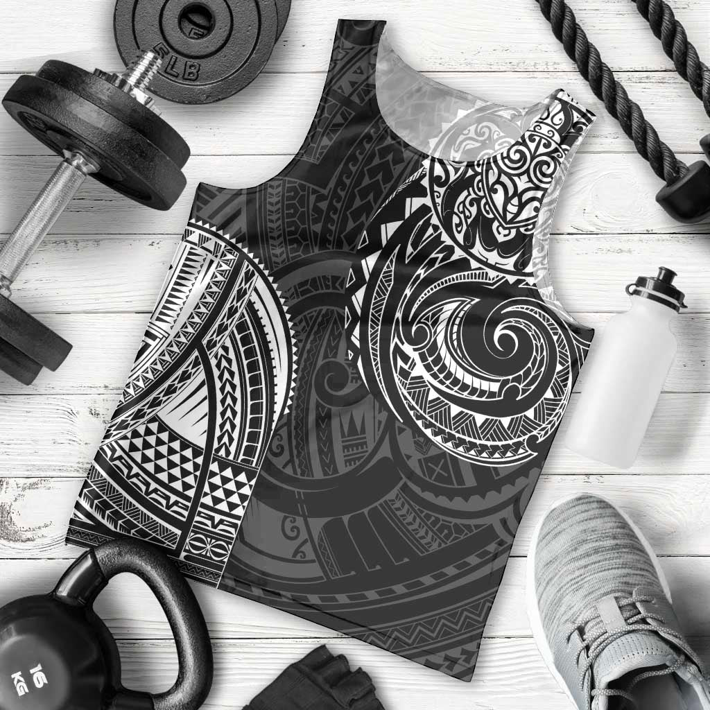 Polynesian Turtle Tribal Tattoo Men Tank Top Black Style