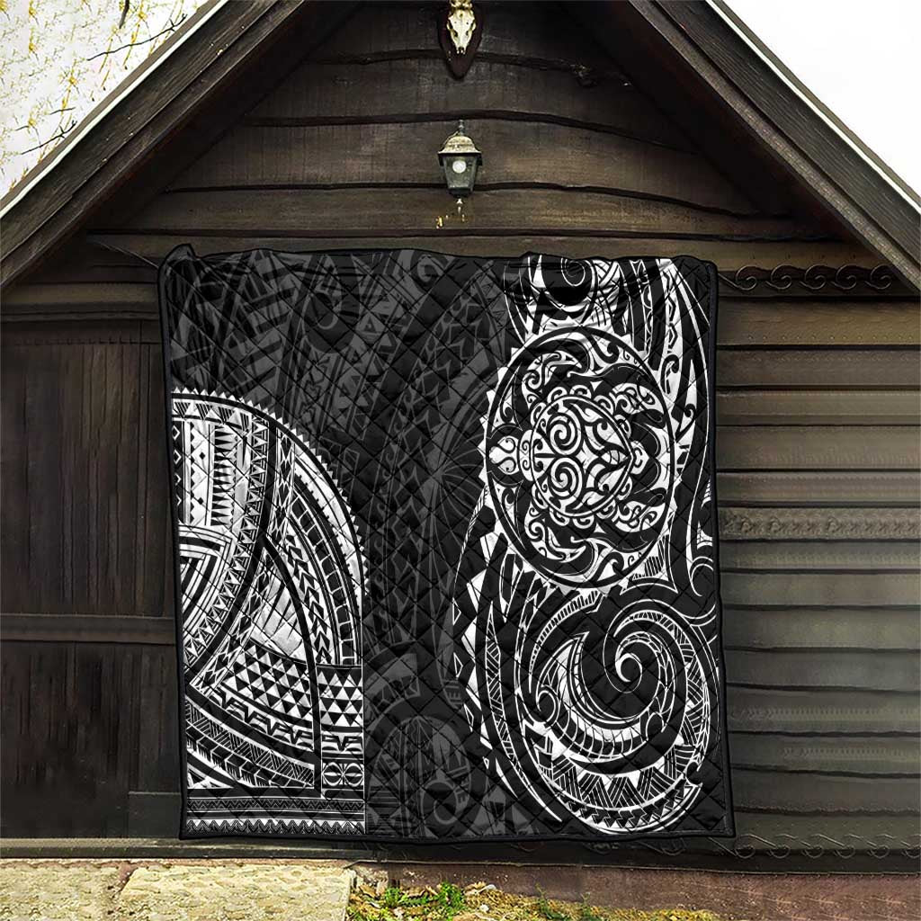 Polynesian Turtle Tribal Tattoo Quilt Black Style LT9 - Polynesian Pride