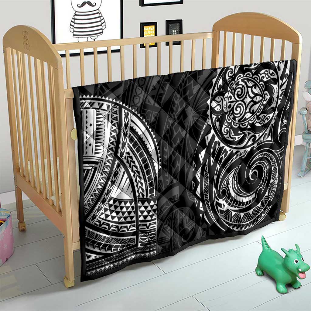 Polynesian Turtle Tribal Tattoo Quilt Black Style LT9 - Polynesian Pride