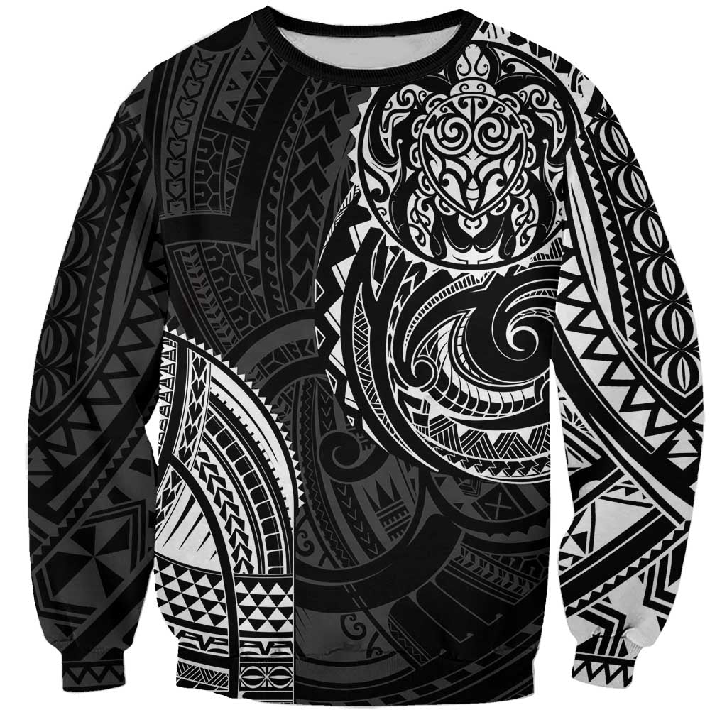 Polynesian Turtle Tribal Tattoo Sweatshirt Black Style