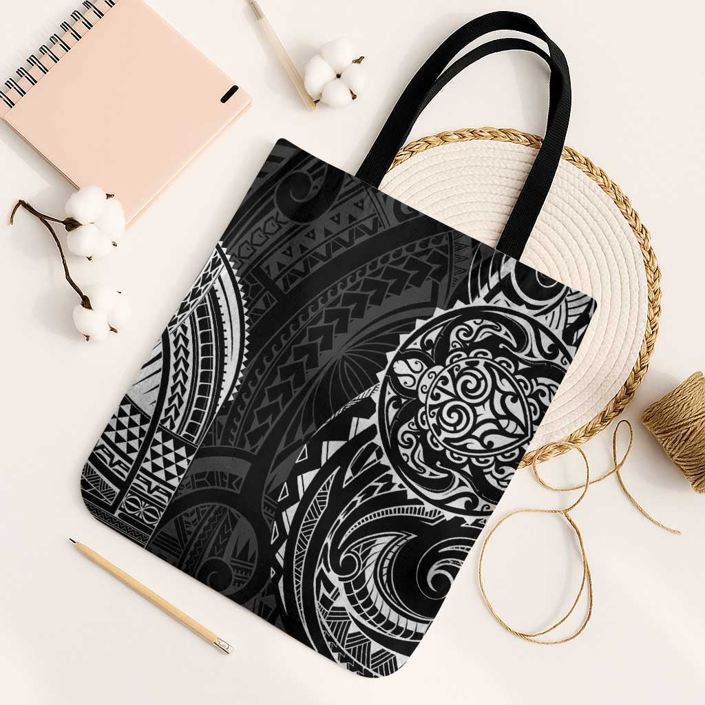 Polynesian Turtle Tribal Tattoo Tote Bag Black Style LT9 Black Strap One Size Black - Polynesian Pride