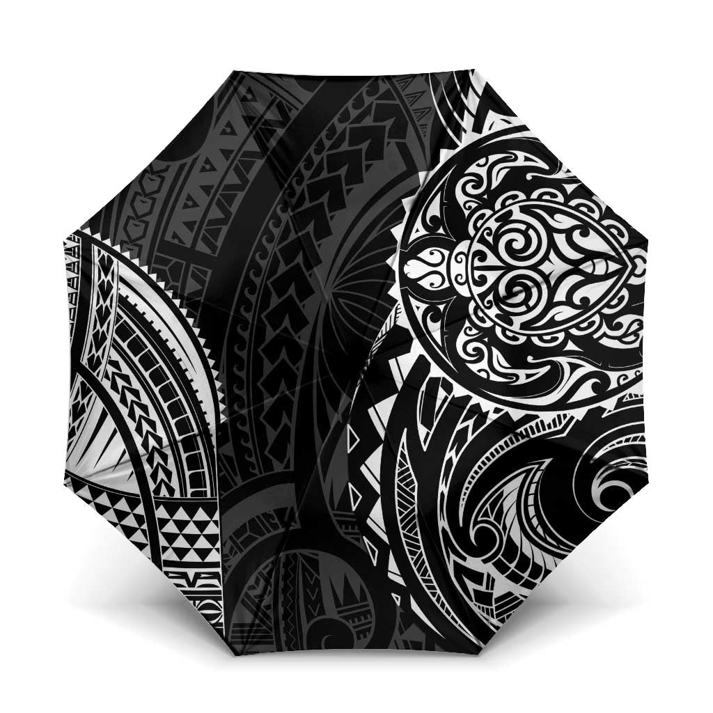 Polynesian Turtle Tribal Tattoo Umbrella Black Style LT9 One Size Folded 11.42 inch Opened Diameter 37.4 inch Black - Polynesian Pride