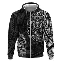 Polynesian Turtle Tribal Tattoo Zip Hoodie Black Style LT9 Zip Hoodie Black - Polynesian Pride