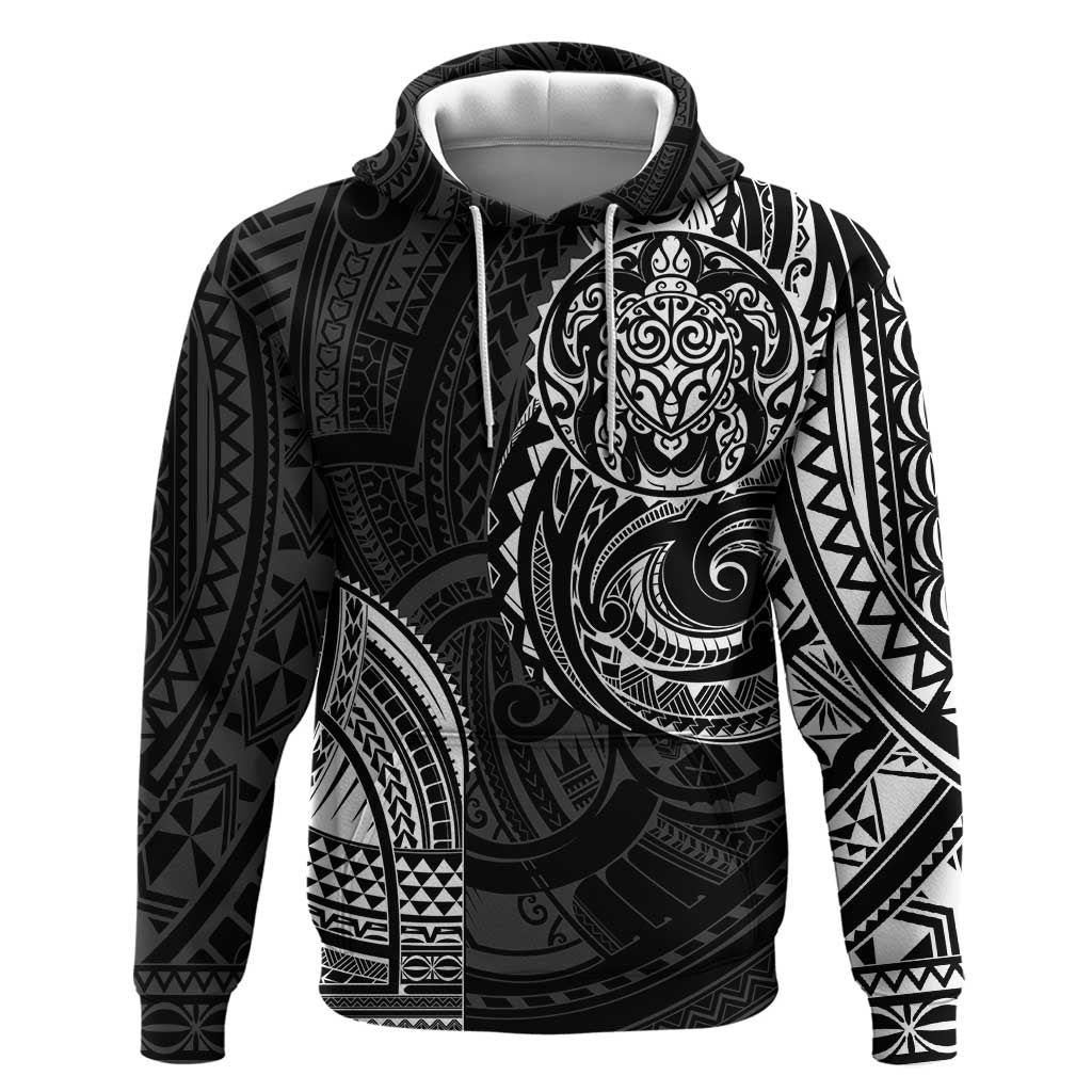 Polynesian Turtle Tribal Tattoo Zip Hoodie Black Style LT9 Pullover Hoodie Black - Polynesian Pride