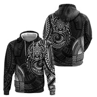 Polynesian Turtle Tribal Tattoo Zip Hoodie Black Style LT9 - Polynesian Pride