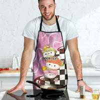 Personalized Japanese Kawaii Sushi Roll Apron Wagara Palaka Pattern LT9 - Polynesian Pride