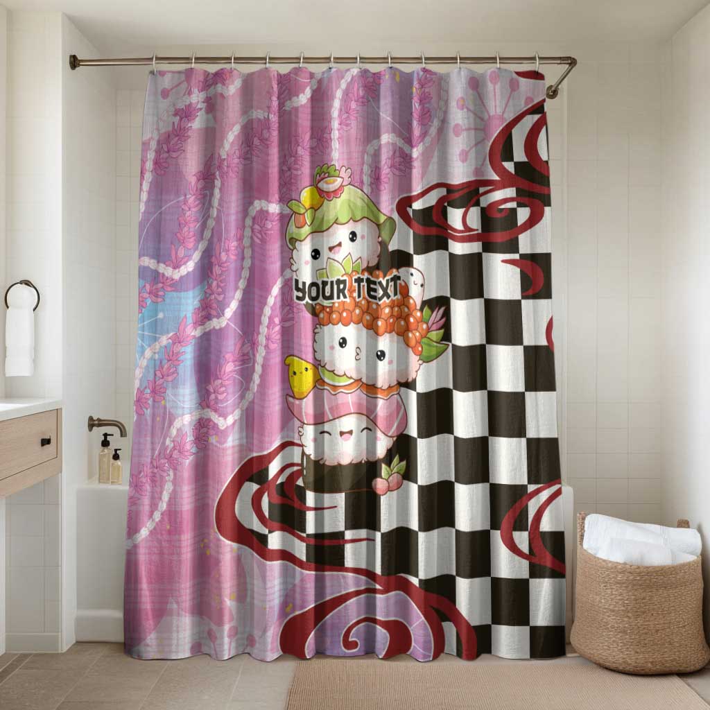 Personalized Japanese Kawaii Sushi Roll Bathroom Set Wagara Palaka Pattern