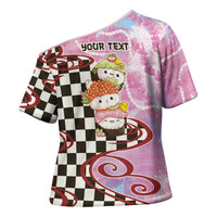 Personalized Japanese Kawaii Sushi Roll Cross Shoulder Shirt Wagara Palaka Pattern