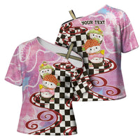 Personalized Japanese Kawaii Sushi Roll Cross Shoulder Shirt Wagara Palaka Pattern
