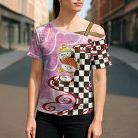 Personalized Japanese Kawaii Sushi Roll Cross Shoulder Shirt Wagara Palaka Pattern