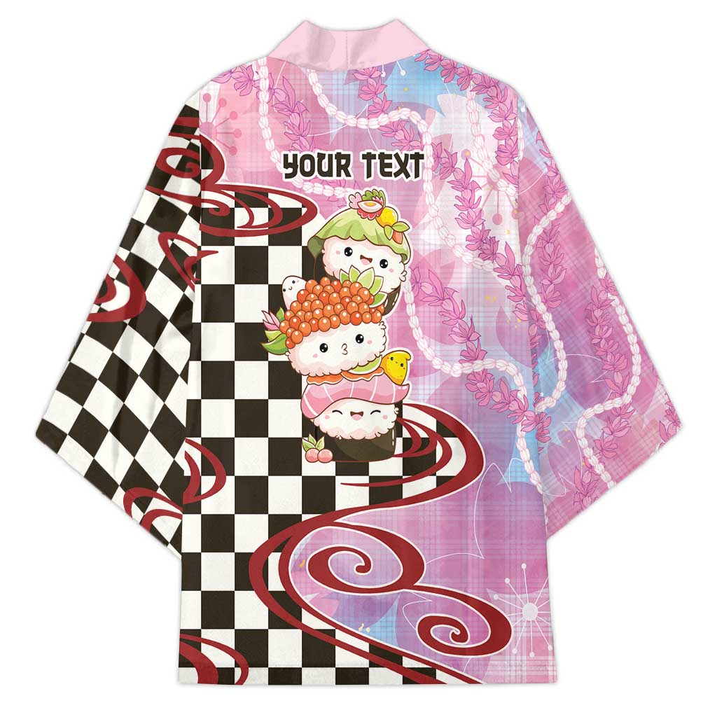Personalized Japanese Kawaii Sushi Roll Kimono Wagara Palaka Pattern
