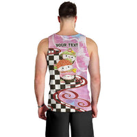 Personalized Japanese Kawaii Sushi Roll Men Tank Top Wagara Palaka Pattern