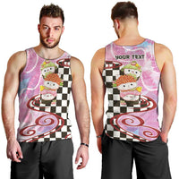 Personalized Japanese Kawaii Sushi Roll Men Tank Top Wagara Palaka Pattern