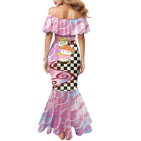 Personalized Japanese Kawaii Sushi Roll Mermaid Dress Wagara Palaka Pattern