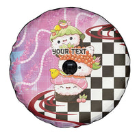 Personalized Japanese Kawaii Sushi Roll Spare Tire Cover Wagara Palaka Pattern